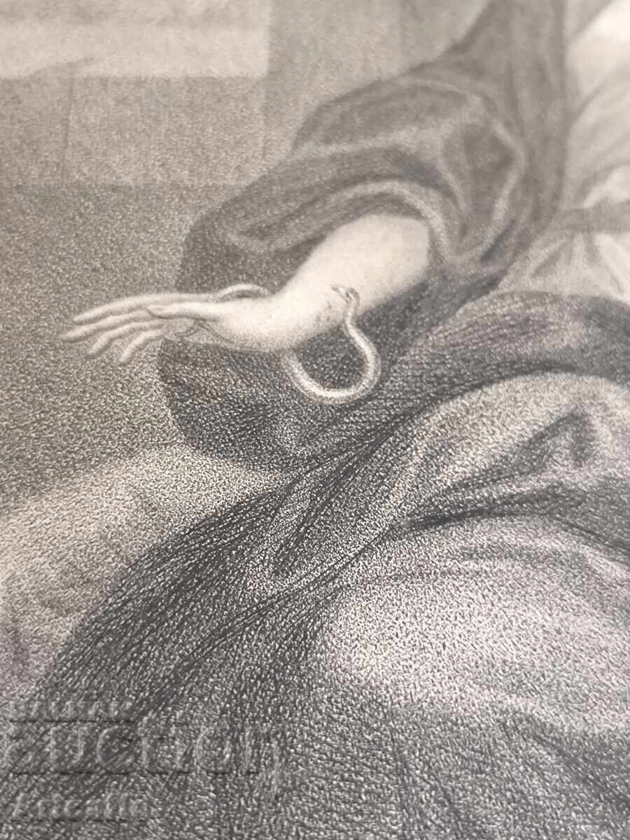 Livrarea Gravură antică – Sinuciderea Cleopatrei