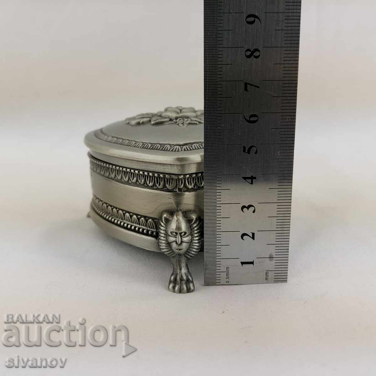 Cutie metalică interesantă pentru bijuterii inimă #2591 - 5