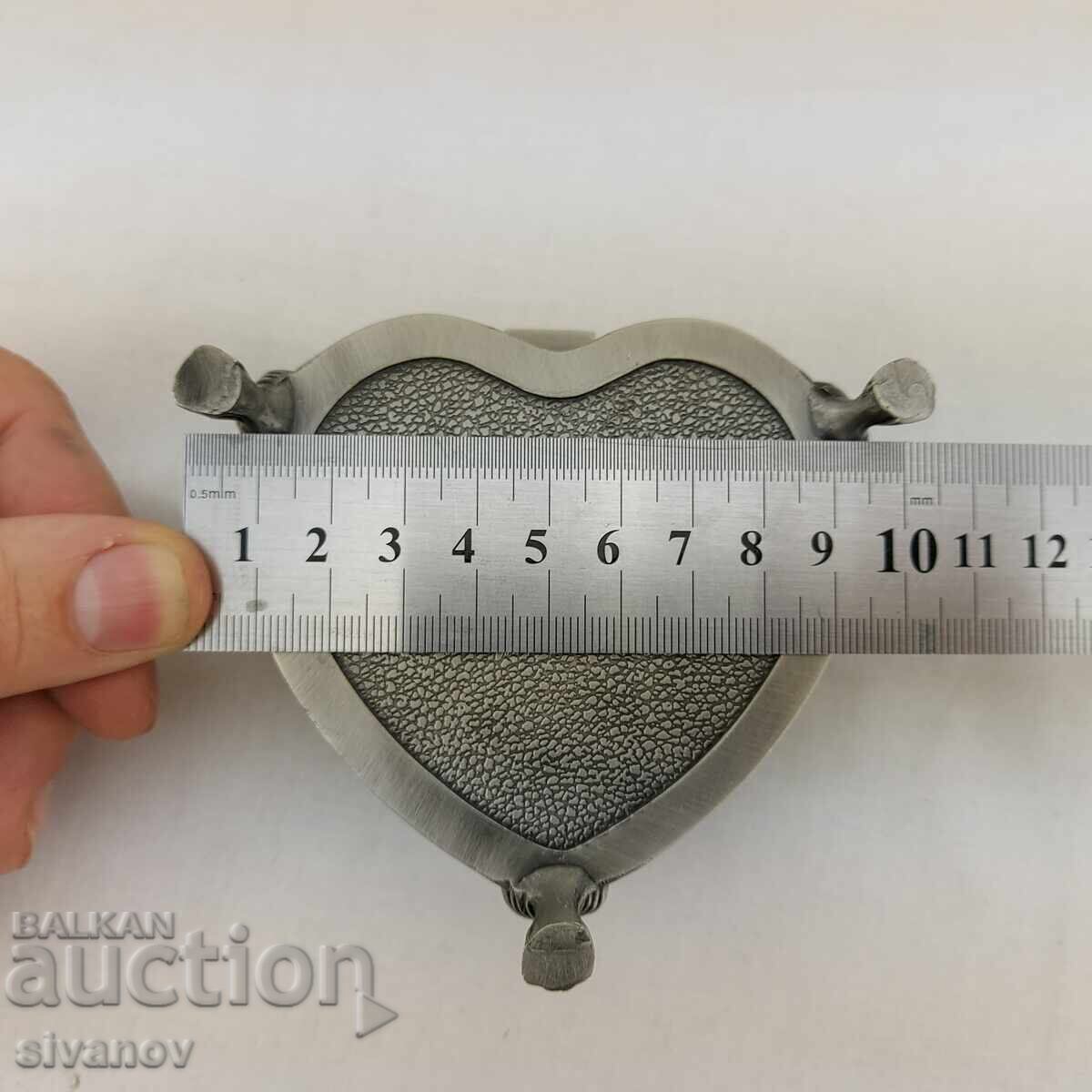Cutie metalică interesantă pentru bijuterii inimă #2591 - 6