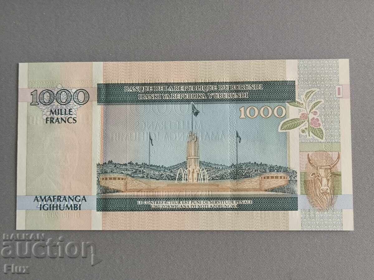 Τραπεζογραμμάτιο - Μπουρούντι - 1000 φράγκα UNC | 2009 με τιμή 6.50 BGN | € 3.32 Τραπεζογραμμάτιο - Μπουρούντι - 1000 φράγκα UNC | 2009 με τιμή 6.50 BGN | € 3.32