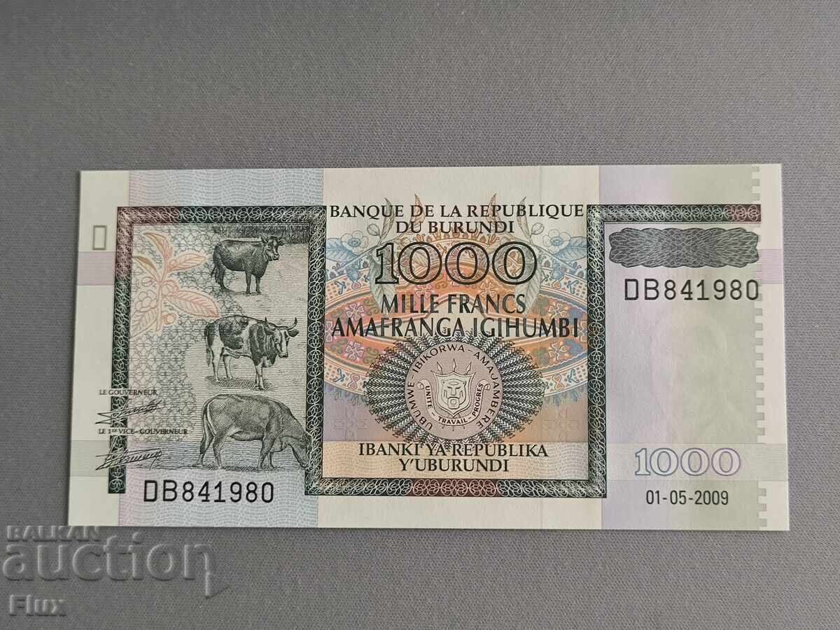 Τραπεζογραμμάτιο - Μπουρούντι - 1000 φράγκα UNC | 2009 Τραπεζογραμμάτιο - Μπουρούντι - 1000 φράγκα UNC | 2009