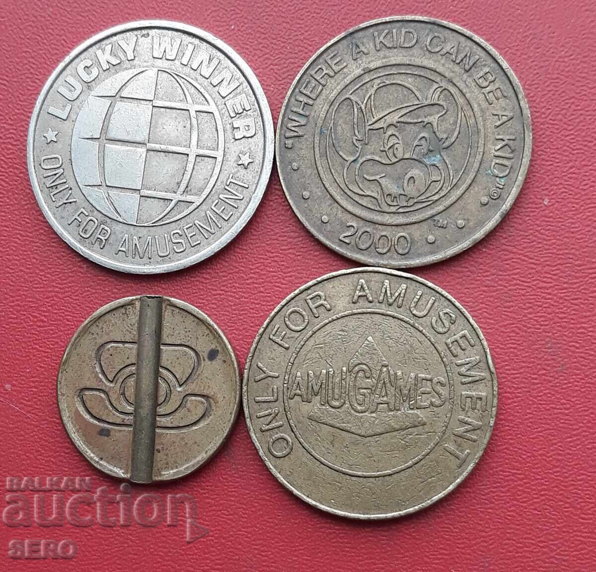 Tokens-lot 4 pieces with price 2.00 BGN | € 1.02