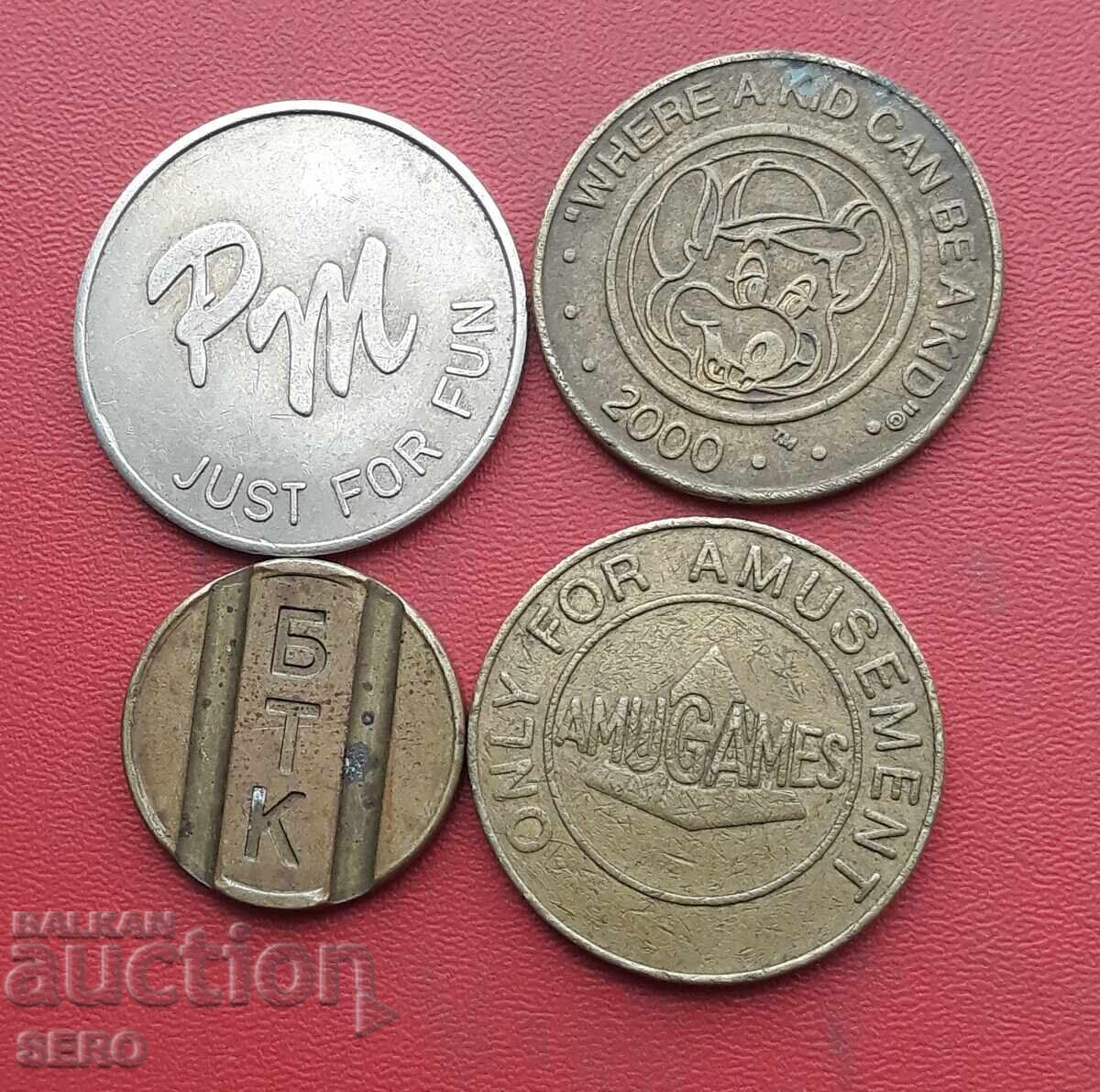 Tokens-lot 4 pieces