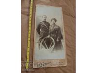 Снимка картон фотография Княжески Офицер Карастоянов