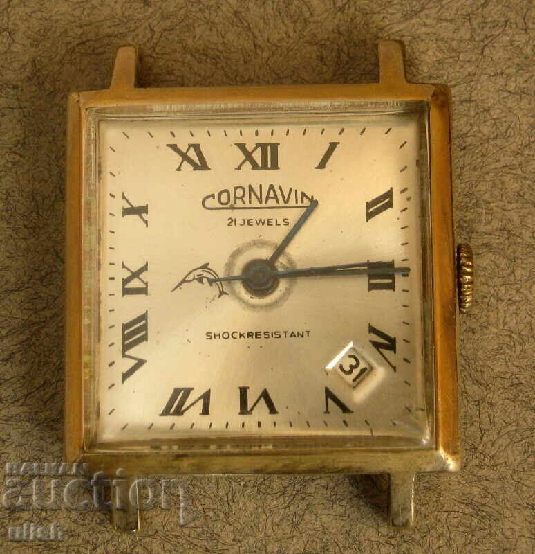 Стар Cornavin USSR часовник квадрат позлата