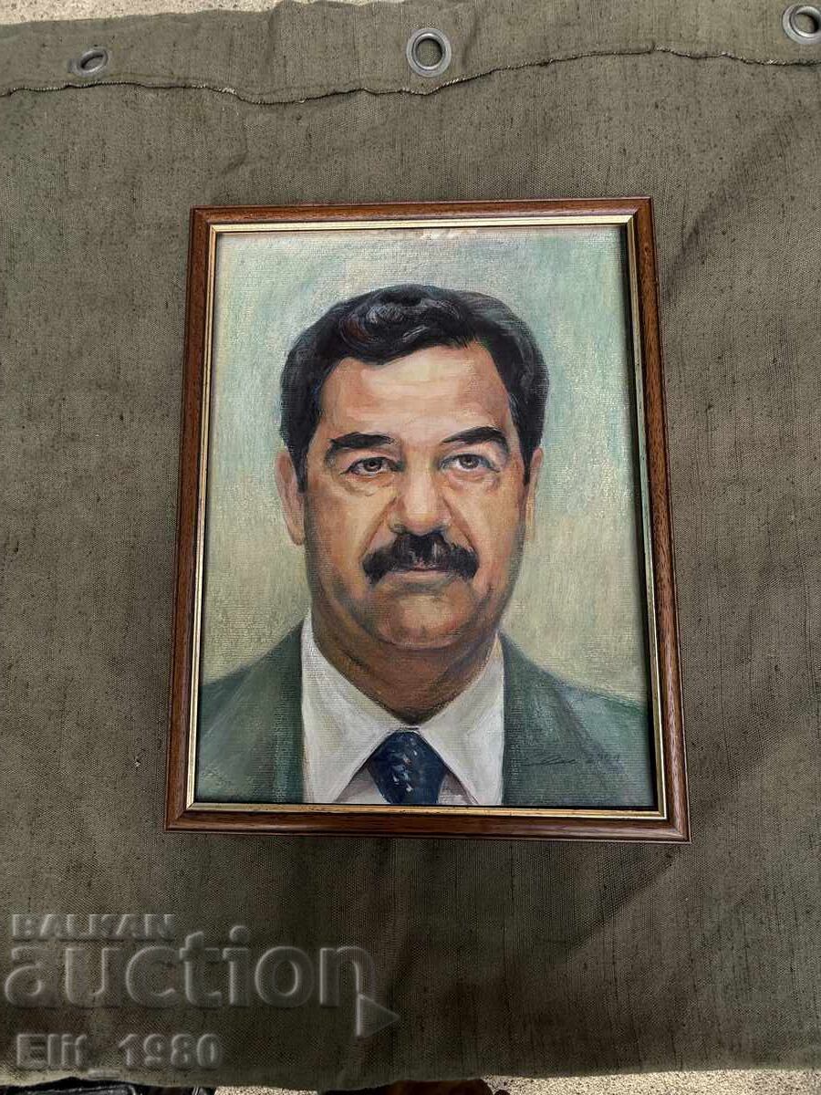 Portrait of Saddam Hussein