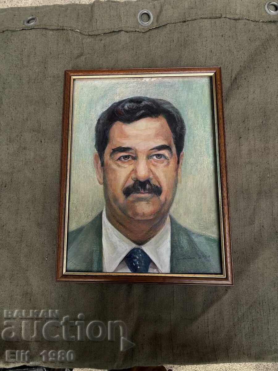 Portrait of Saddam Hussein