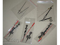 Lot of 2 clock hands for wall clock, 5 sets, various types