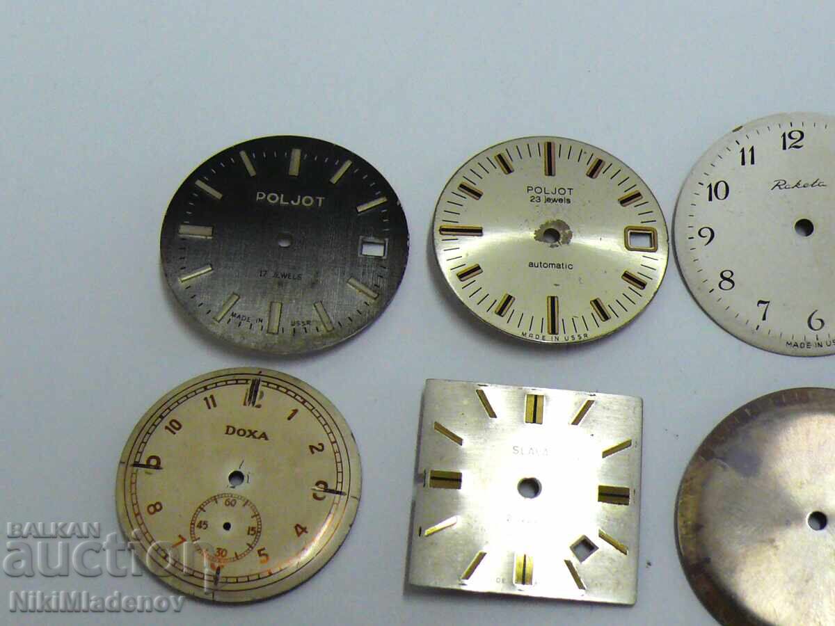 Auction  Lot of Soviet Dials POLJOT, Raketa and others