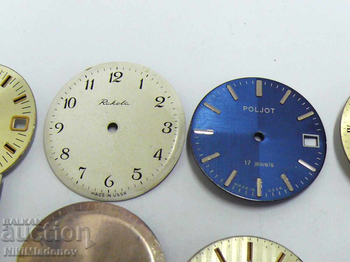 Lot of Soviet Dials POLJOT, Raketa and others - 6
