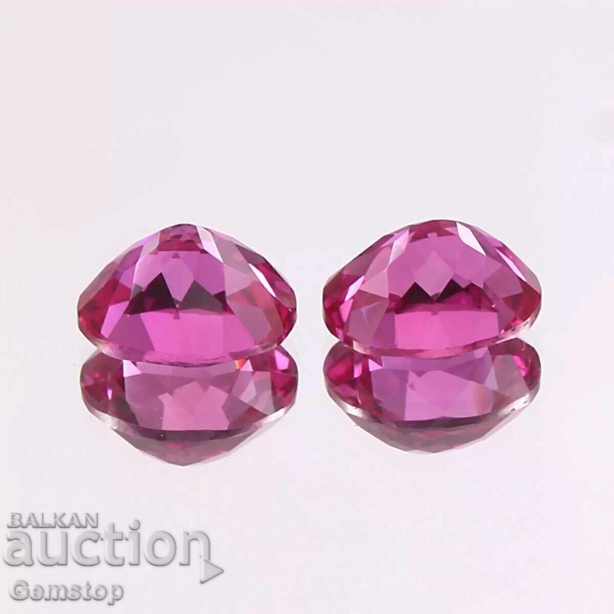 Licitație BZC! 1.60 ct pereche difuzie rubin oval de 1st! Licitație BZC! 1.60 ct pereche difuzie rubin oval de 1st!