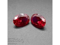 ΒΖΤ! 1.60 καράτια ζεύγος ρουμπίνι οβάλ διαχύσεως από 1st!