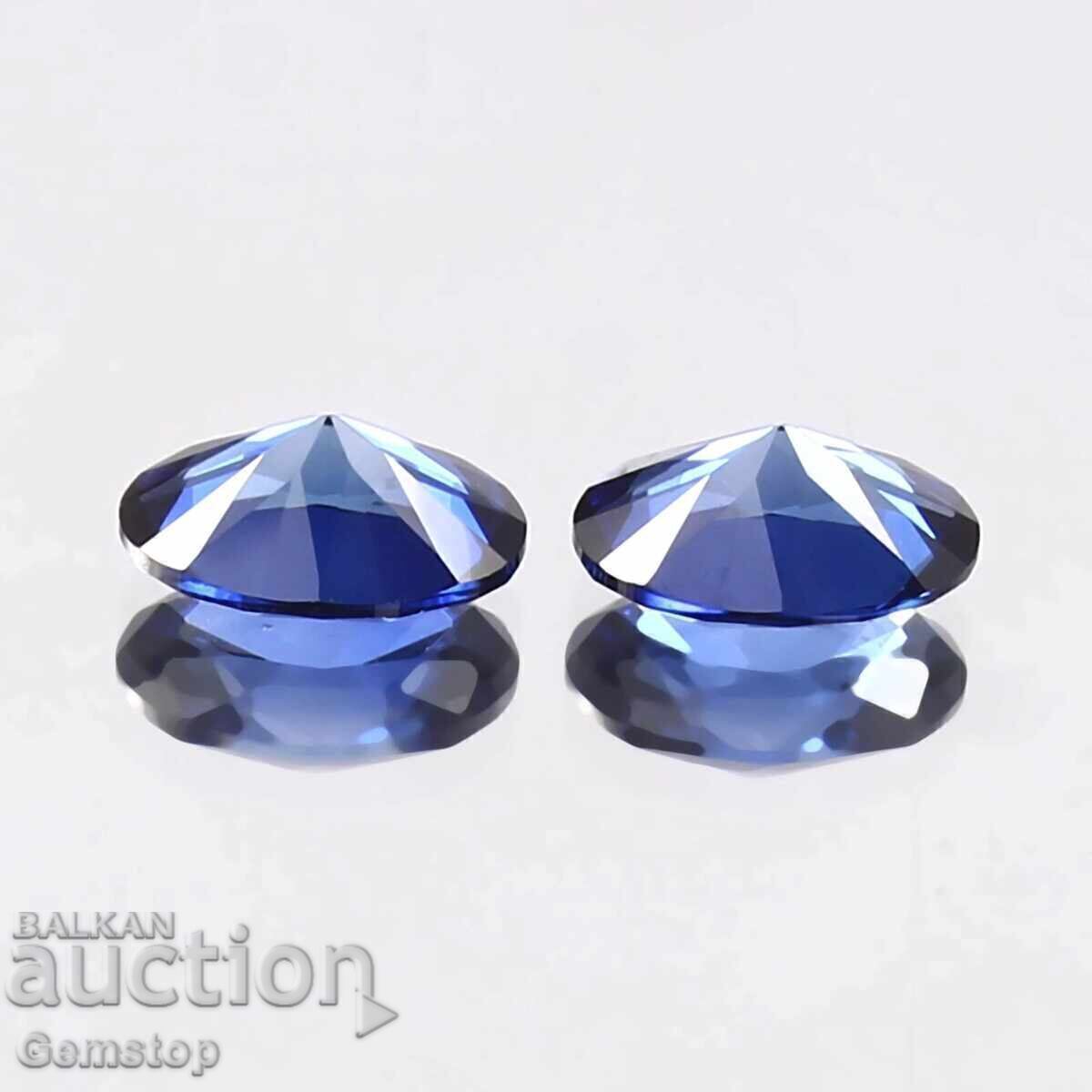 Δημοπρασία ΒΖΤ! 1.60 καράτια ζεύγος διαχύσεως ζαφείρι οβάλ από 1$! Δημοπρασία ΒΖΤ! 1.60 καράτια ζεύγος διαχύσεως ζαφείρι οβάλ από 1$!