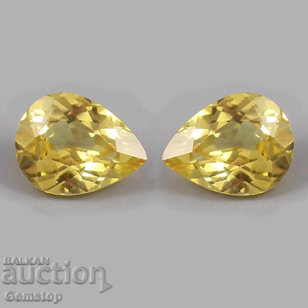 Δημοπρασία ΒΖC! 1.80 καράτια ζεύγος διαχυμένων ζαφειριών σε σχήμα αχλαδιού από 1 λεπτό!