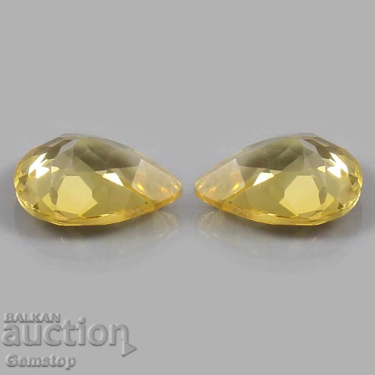 Παράδοση ΒΖC! 1.80 καράτια ζεύγος διαχυμένων ζαφειριών σε σχήμα αχλαδιού από 1 λεπτό!