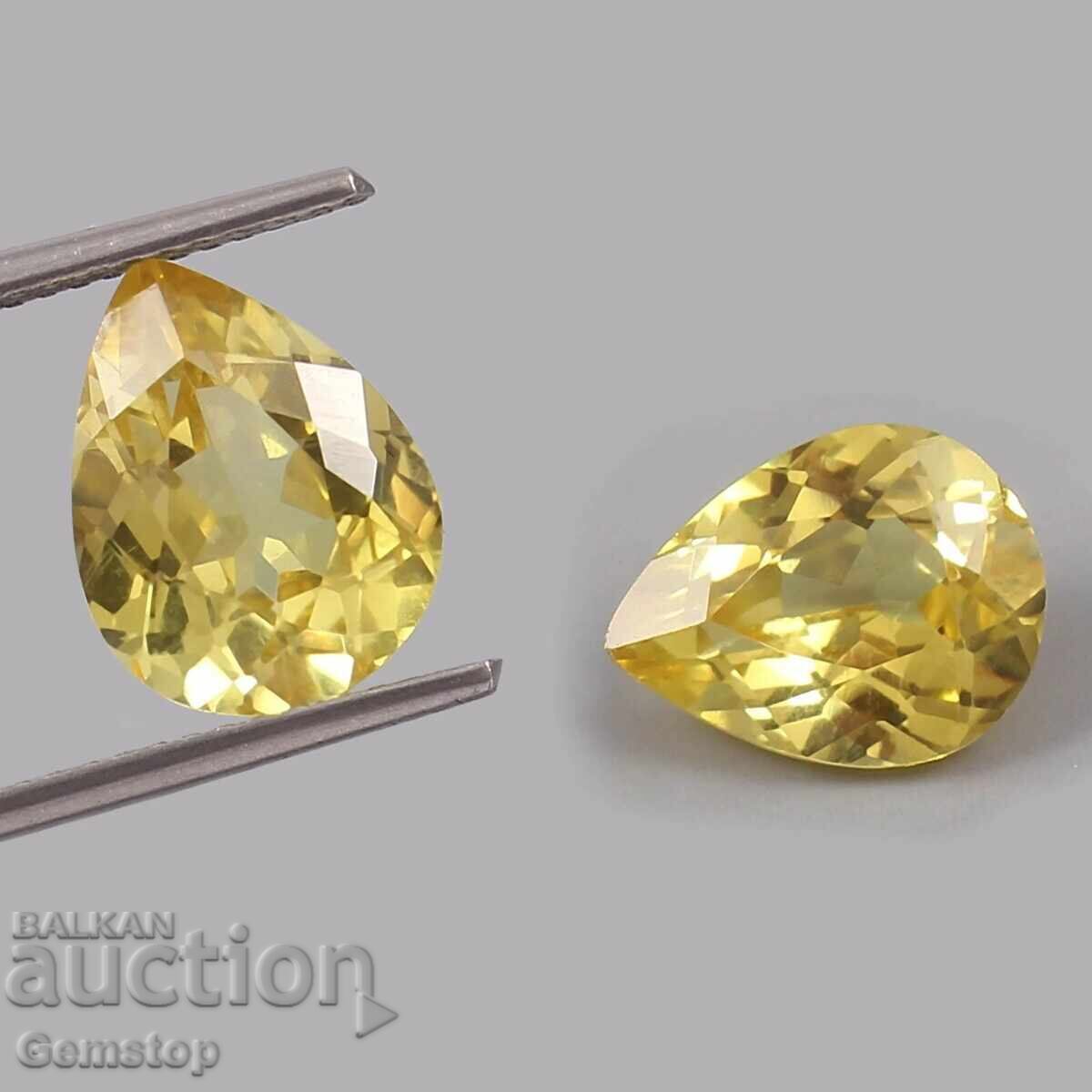 ΒΖC! 1.80 καράτια ζεύγος διαχυμένων ζαφειριών σε σχήμα αχλαδιού από 1 λεπτό!