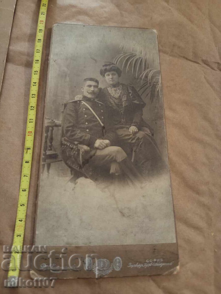 Photograph cardboard photography Kniazheski Officer Karastoyanov