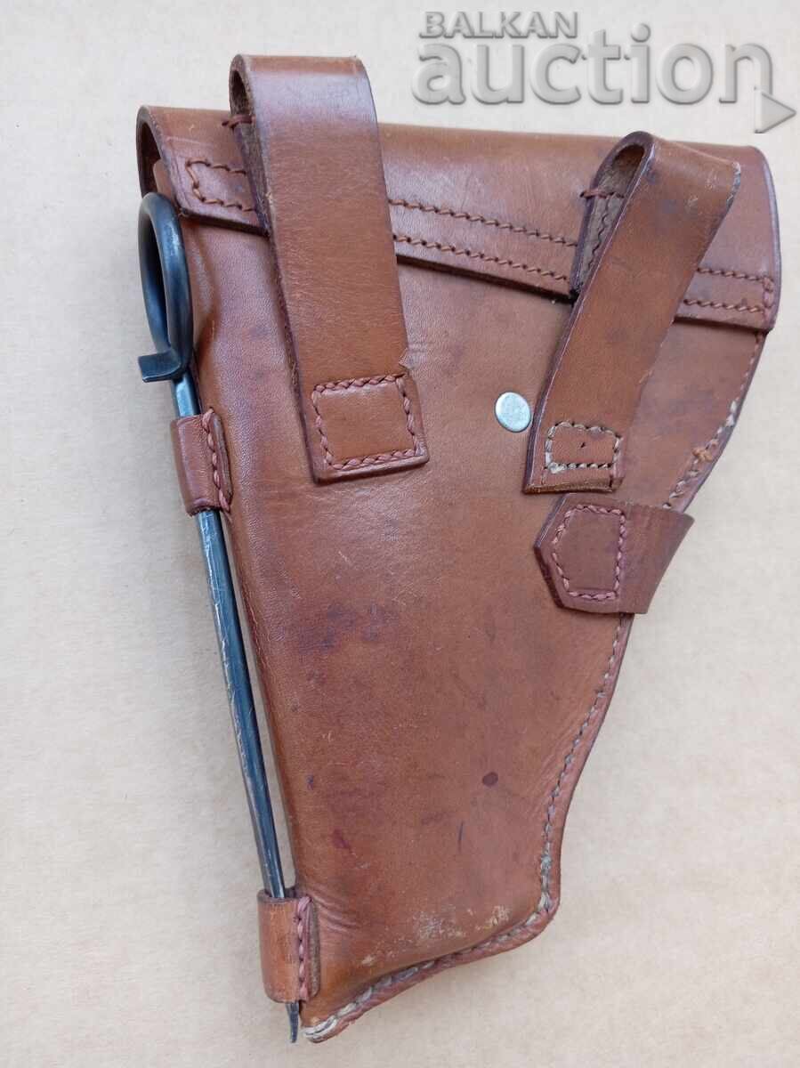 Auction Antique Holster with Cleaning Rod, Natural Leather, Cleaning Rod Auction Antique Holster with Cleaning Rod, Natural Leather, Cleaning Rod