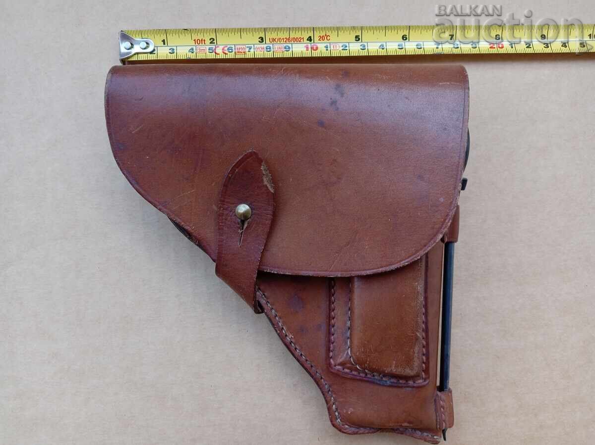Antique Holster with Cleaning Rod, Natural Leather, Cleaning Rod Antique Holster with Cleaning Rod, Natural Leather, Cleaning Rod