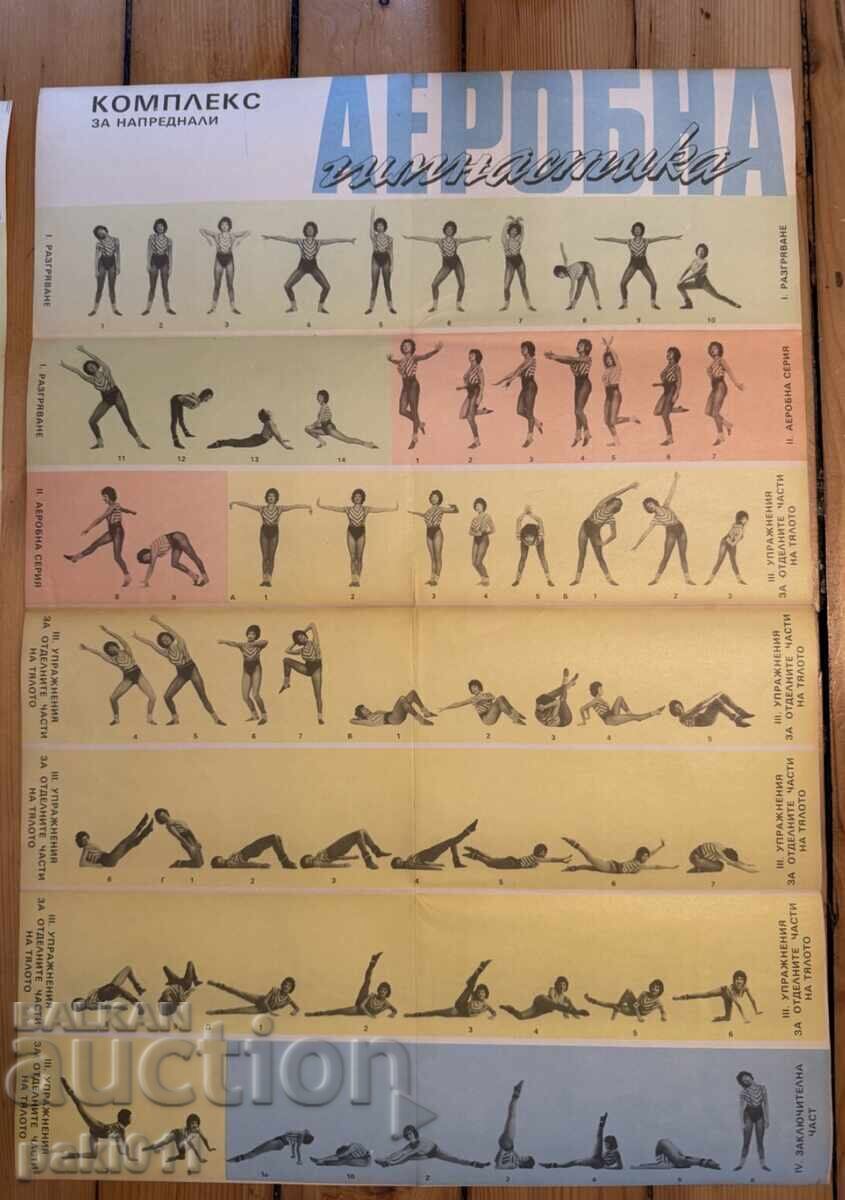 5 αφίσες αεροβικής από τη σοβιετική εποχή 1980 γυμναστική - 6