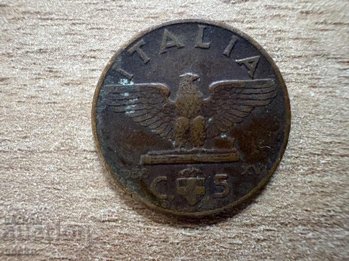 Italy - 5 Centesimi (1938) Italy - 5 Centesimi (1938)