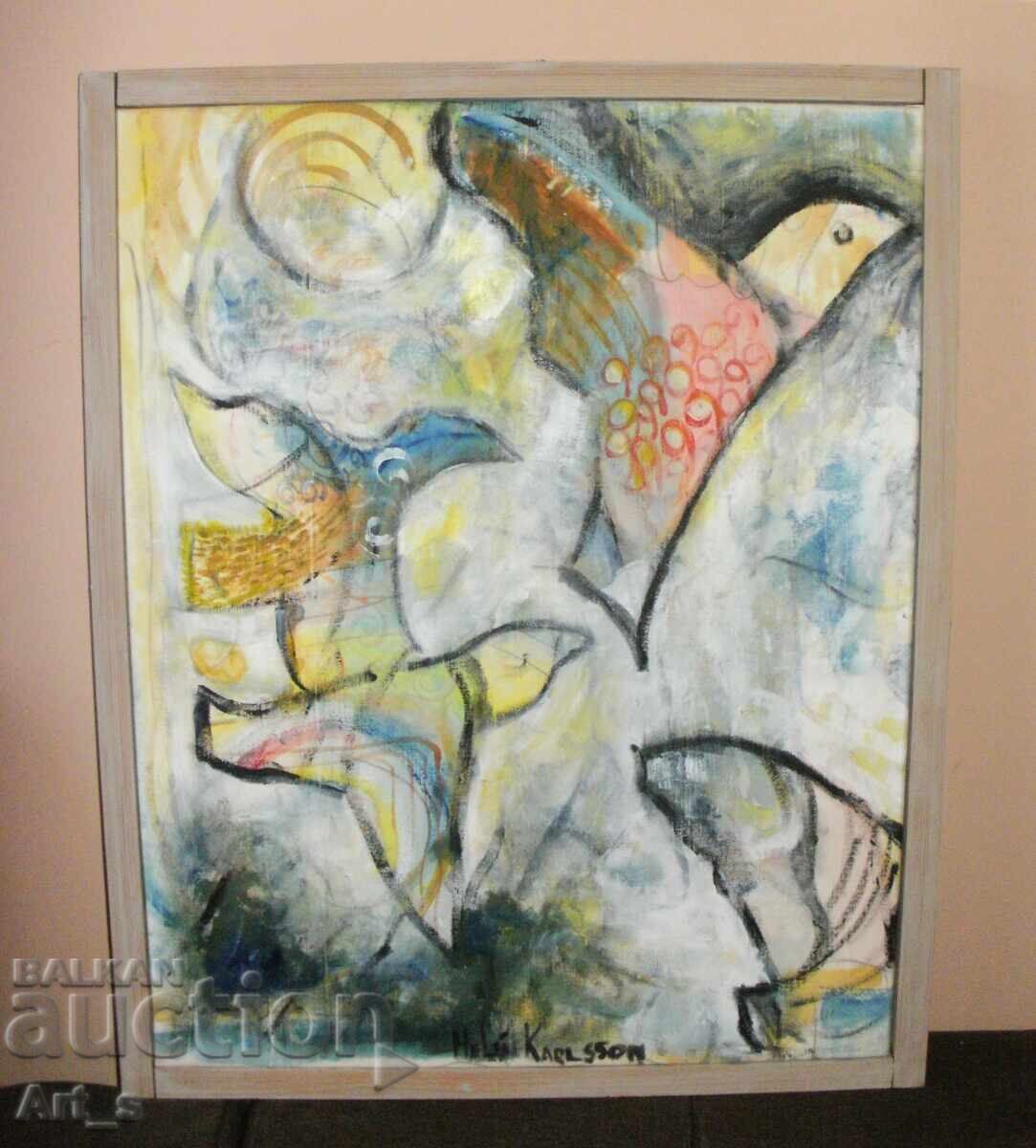 Αυθεντικός πίνακας της Σουηδής ζωγράφου Helén Karlsson - 5