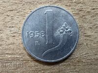 Ιταλία - 1 λίρα (1958)