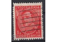 Stamped stamp King Alexander 1934 from Yugoslavia
