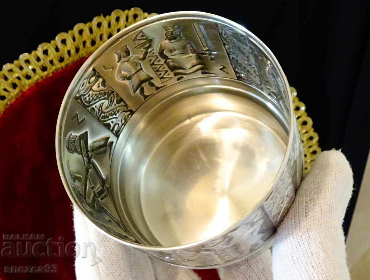 Калаена чаша за уиски,вино,Викинги,Норвегия. - 5