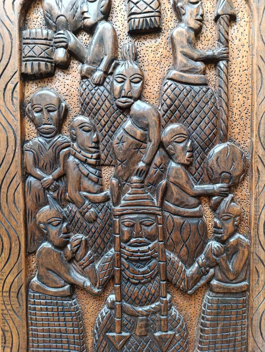 Old African wood carving panel with price 330.00 BGN | € 168.73