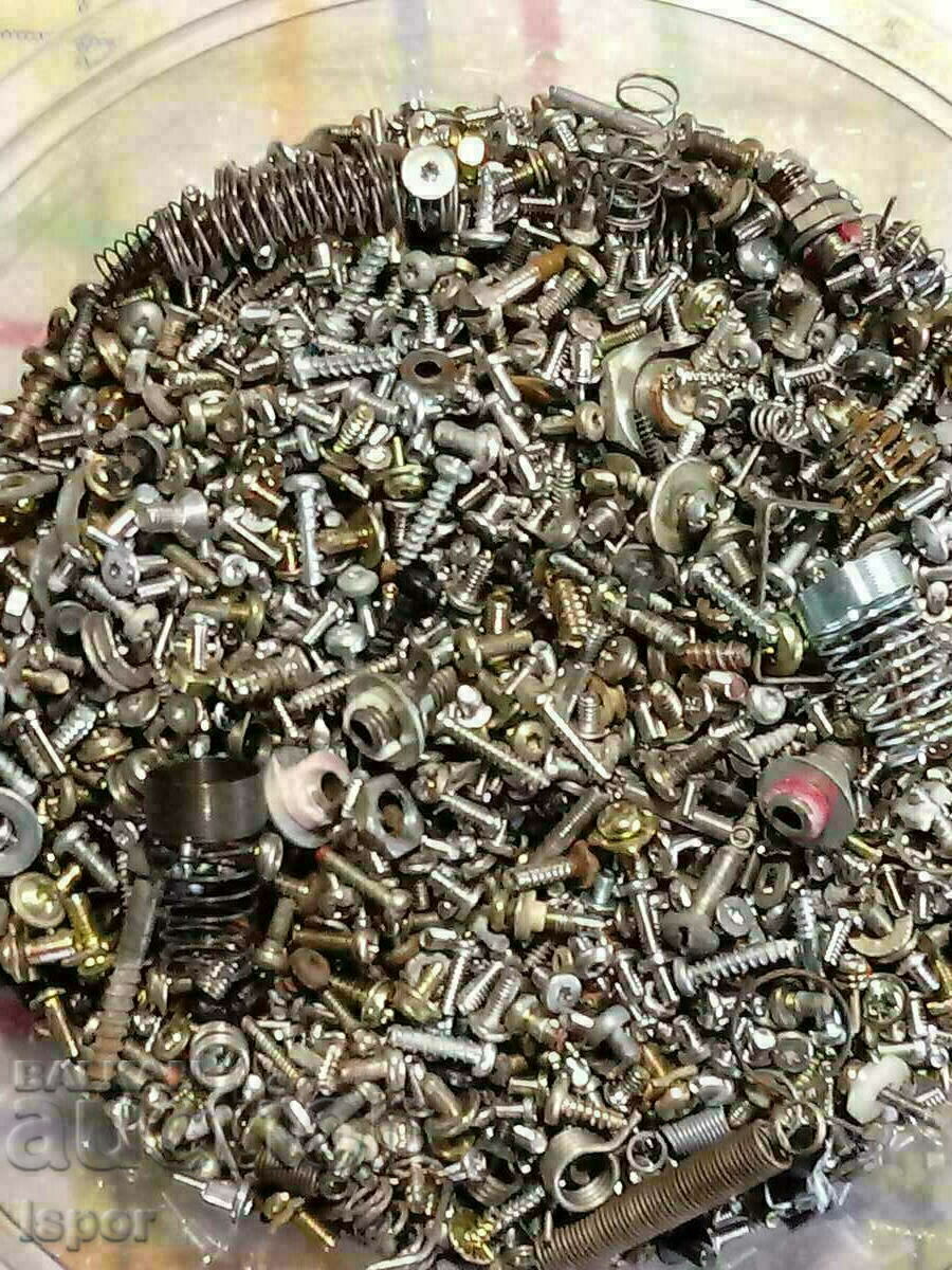 Screws, nuts, springs from elscrap 1 kg Screws, nuts, springs from elscrap 1 kg