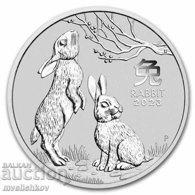 SILVER 1 OZ 2023 AUSTRALIA - AN LUNAR AL IEPURULUI