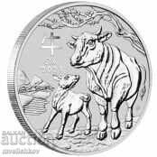 Δημοπρασία SILVER 1 OZ 2021 ΑΥΣΤΡΑΛΙΑ - ΣΕΛΗΝΙΚΟ ΕΤΟΣ ΤΟΥ ΒΟΥΦΑΛΟΥ
