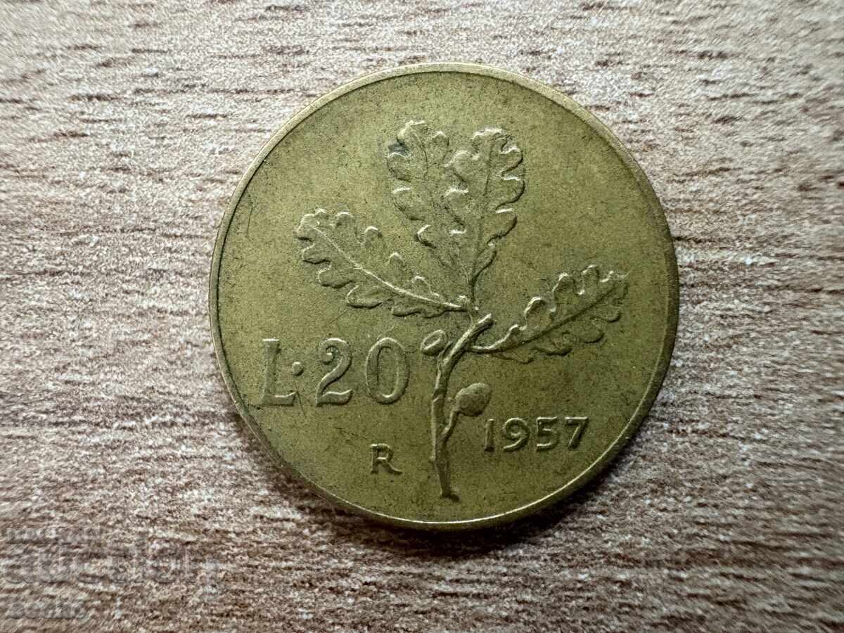 Ιταλία - 20 λιρών (1957) Ιταλία - 20 λιρών (1957)