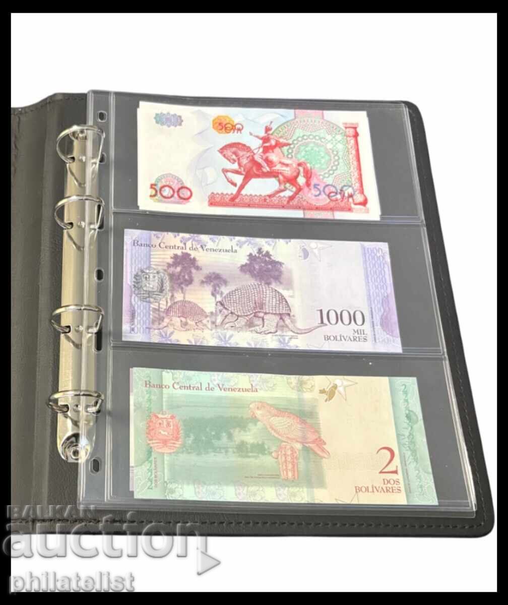 Folder with cassette LUX, eco-leather - OPTIMA standard, blue color - 7