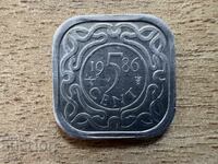 Σουρινάμ - 5 σεντ (1986)