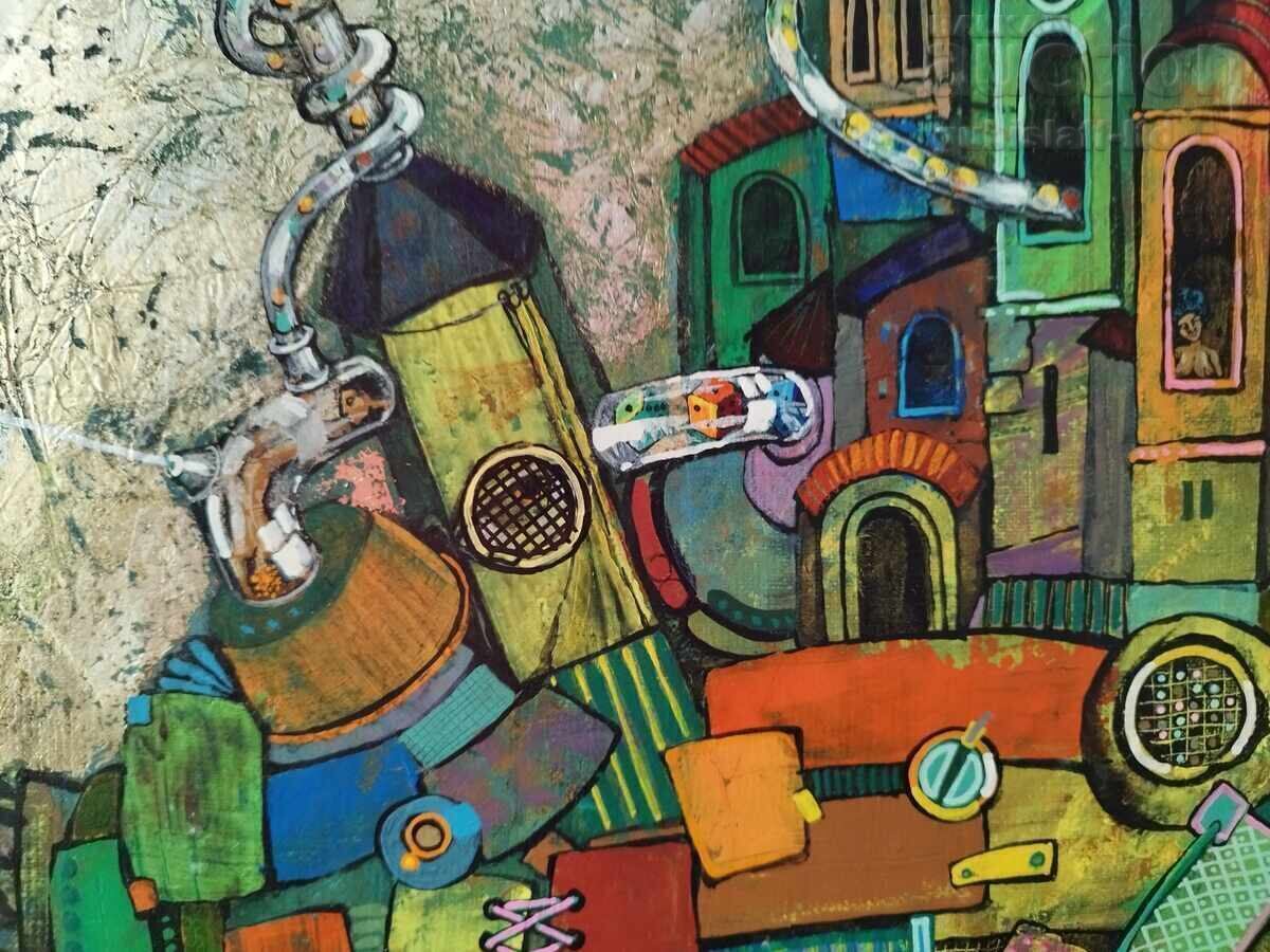 Доставка на Картина "Кръговрат", проф. Пл. Легкоступ, 1993 г. Доставка на Картина "Кръговрат", проф. Пл. Легкоступ, 1993 г.