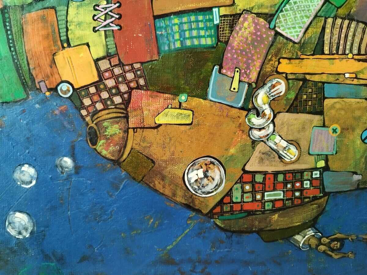 Картина "Кръговрат", проф. Пл. Легкоступ, 1993 г. - 6 Картина "Кръговрат", проф. Пл. Легкоступ, 1993 г. - 6