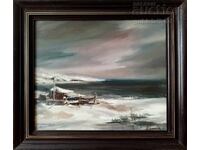 Tablou "Iarnă la mare", pictor K. Tabakov, anii '90