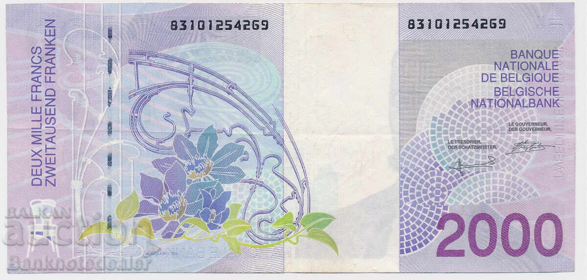 Belgium 2000 Francs 1994-2001 Pick 151 Ref 4269 with price 290.00 BGN | € 148.27 Belgium 2000 Francs 1994-2001 Pick 151 Ref 4269 with price 290.00 BGN | € 148.27