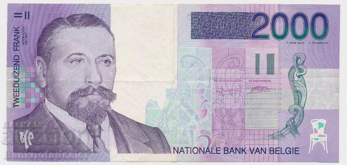 Belgium 2000 Francs 1994-2001  Pick 151 Ref  4269