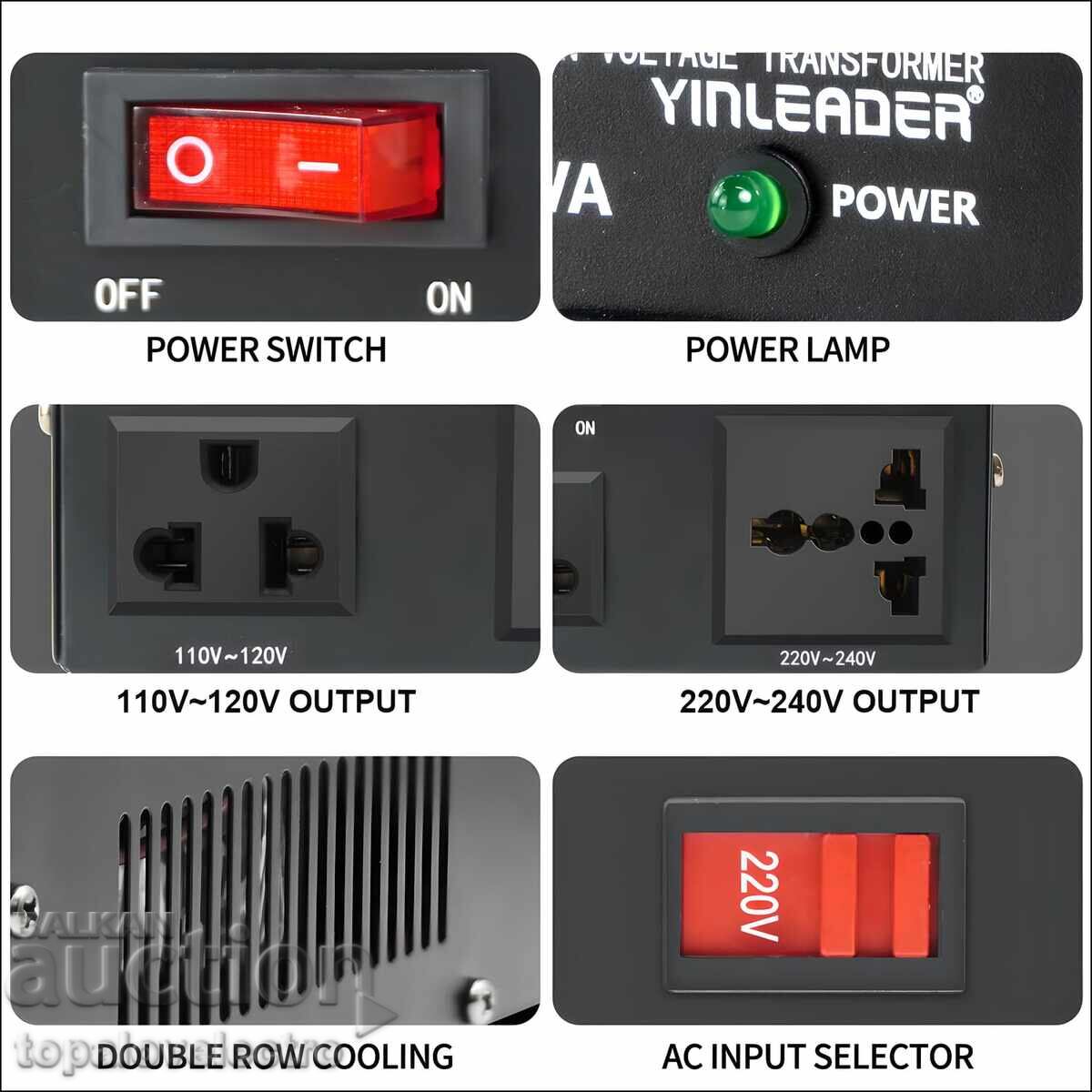 Delivery of NEW! 500W 220V to 110V Toroidal Transformer/Converter