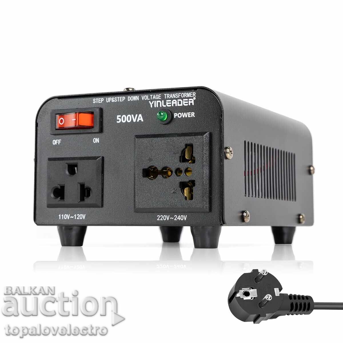 NEW! 500W 220V to 110V Toroidal Transformer/Converter