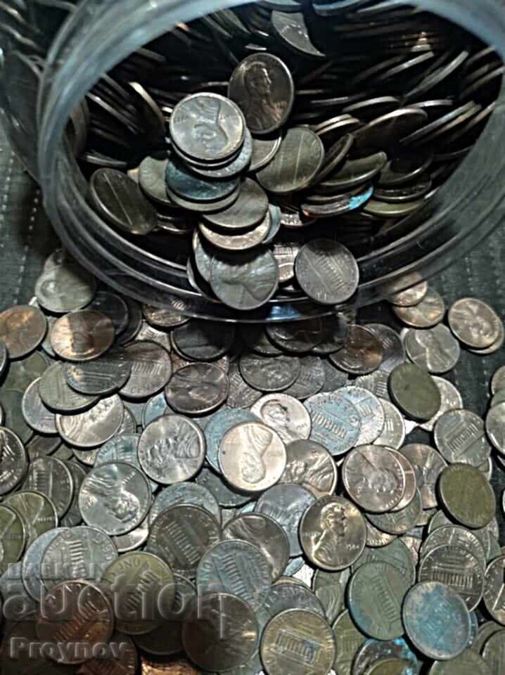 Американски монети от 1 цент с ликът на Линкълн на килограм с цена € 76.69 | 149.99 лв.