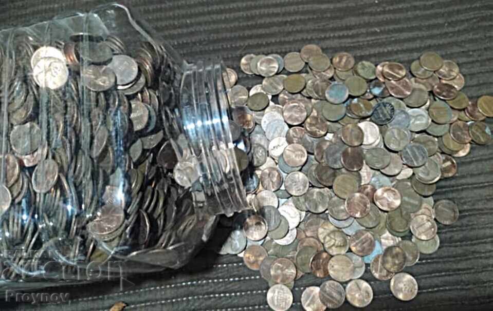 American 1-cent coins with Lincoln's portrait per kilogram