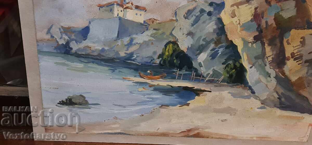 Livrarea Tablou-ACVAREL-LACUL OHRID-ART.-,,VLADIMIR RILSKI