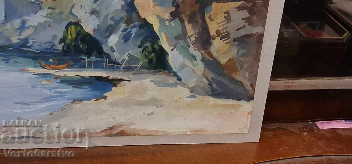 Tablou-ACVAREL-LACUL OHRID-ART.-,,VLADIMIR RILSKI - 5