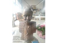Bust of an African American made of ebony wood