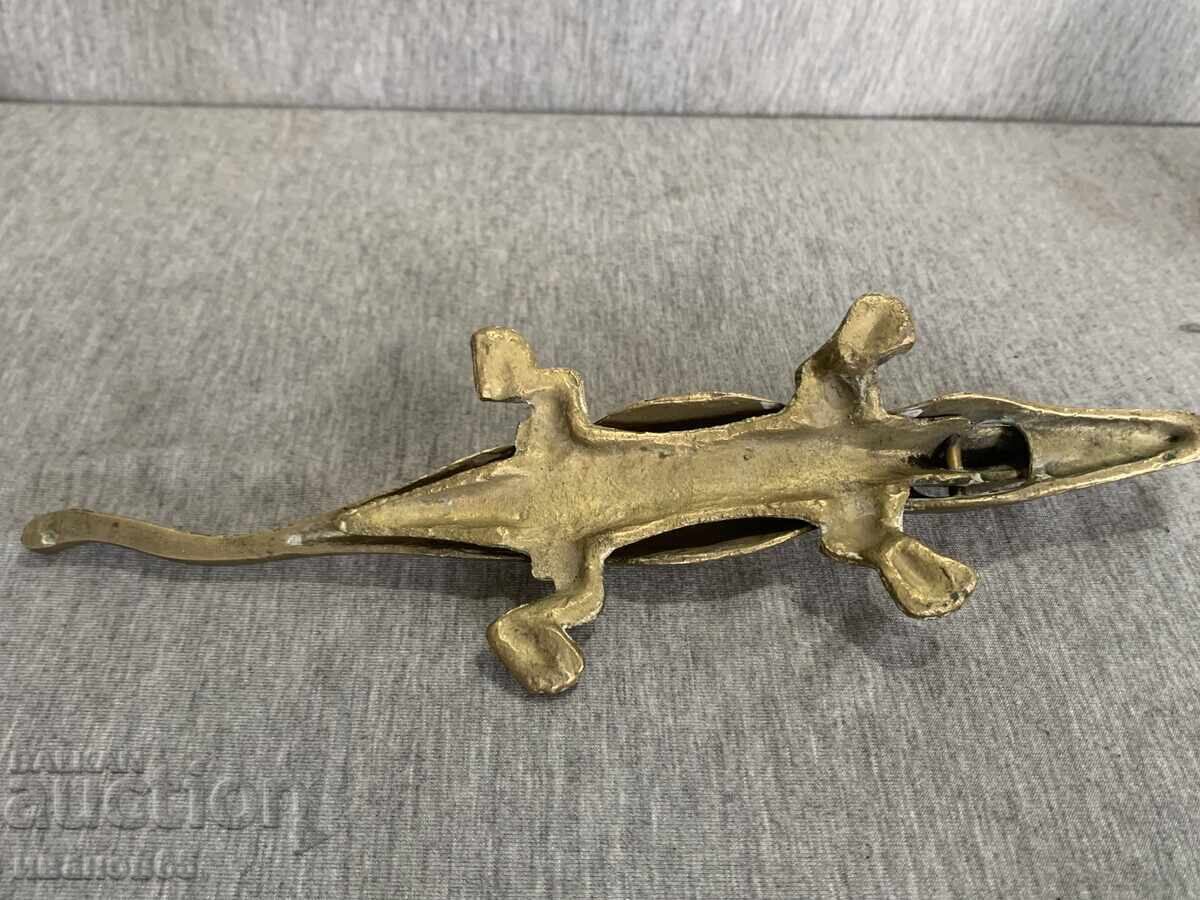 Bronze Crocodile Figure - 5 Bronze Crocodile Figure - 5