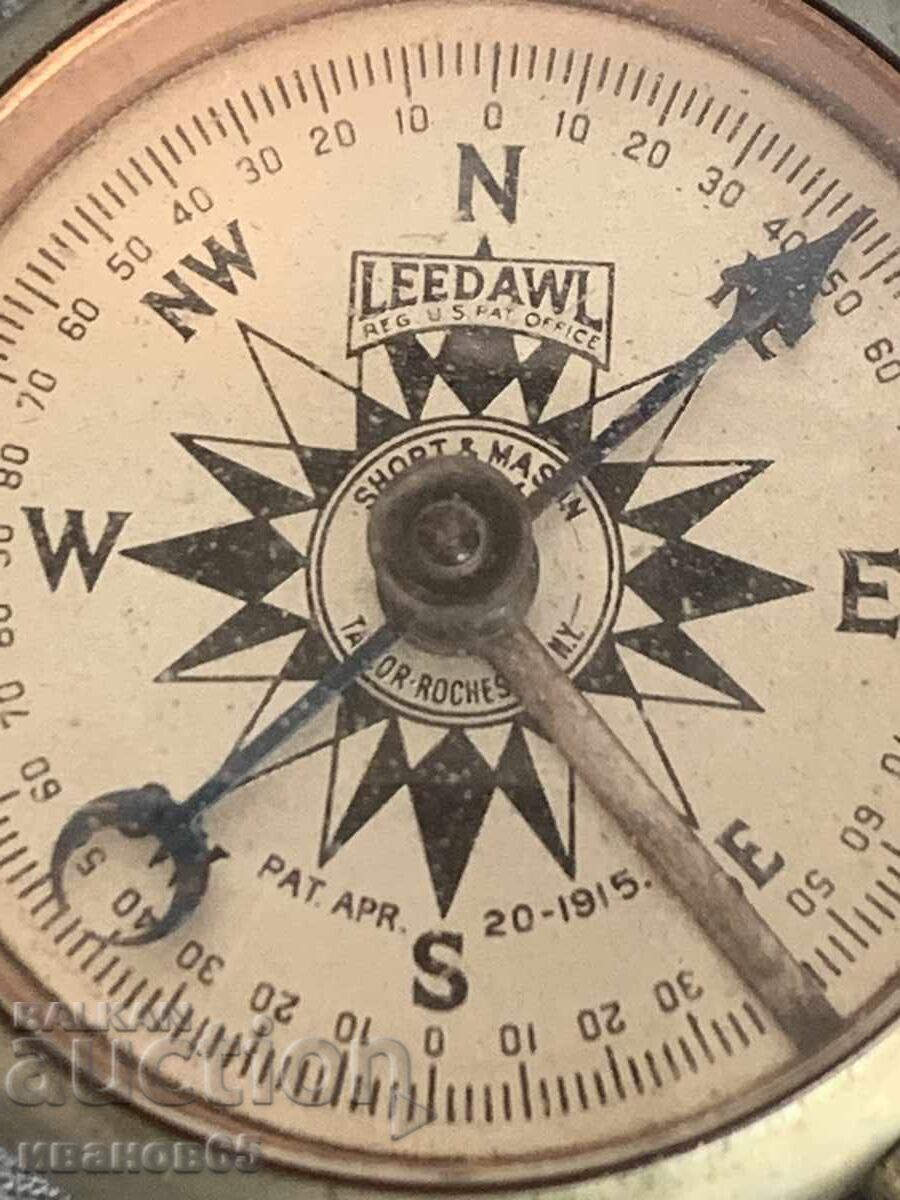 Auction Old antique compass Leedawl, 1915 Auction Old antique compass Leedawl, 1915
